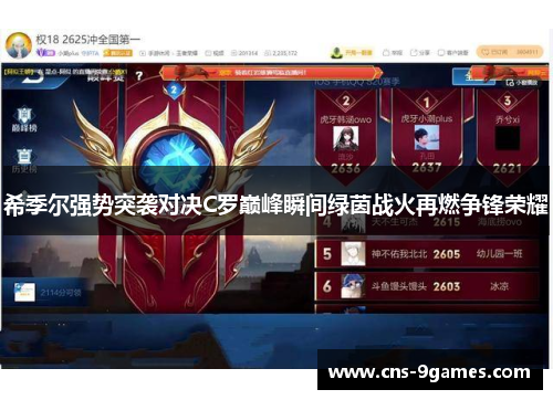 希季尔强势突袭对决C罗巅峰瞬间绿茵战火再燃争锋荣耀